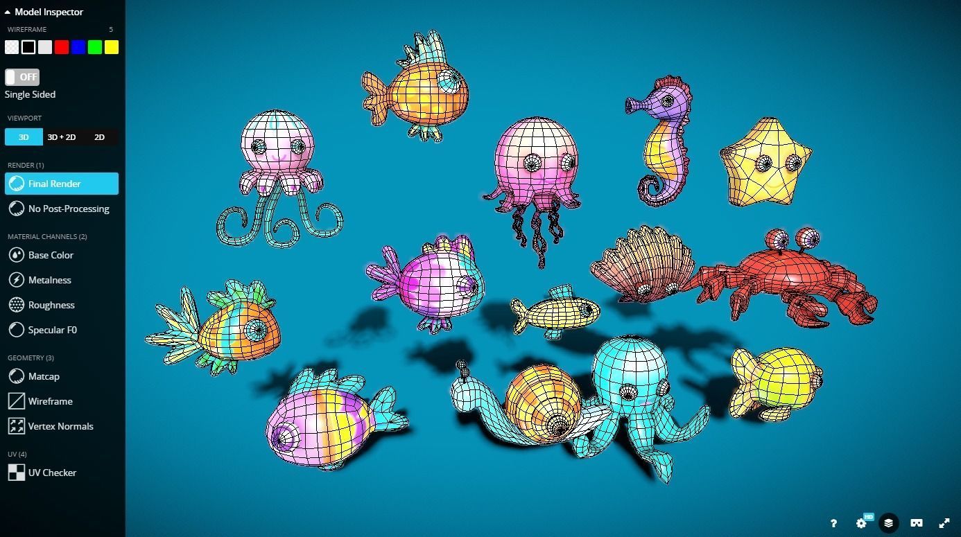 Cartoon Fish 3 3D model_1
