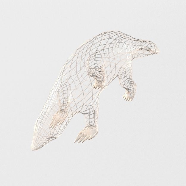 Pangolin Low-poly 3D model_4