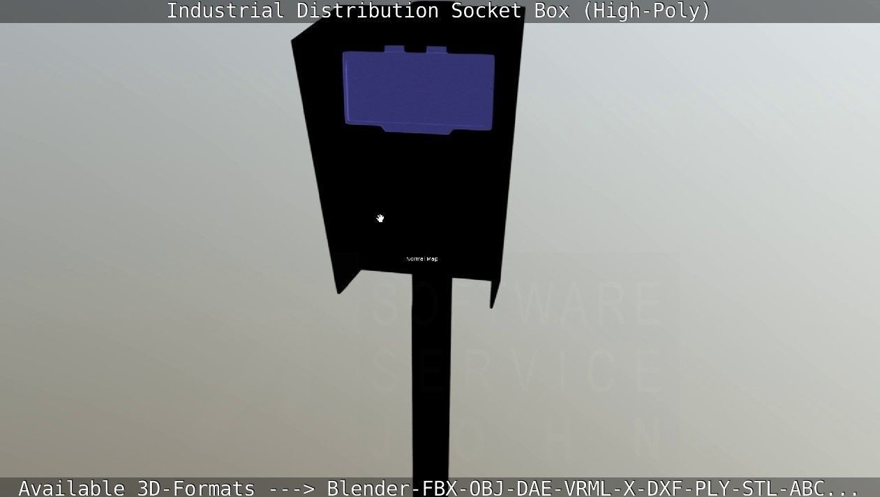 Industrial Distribution Socket Box High-Poly 3D model_33