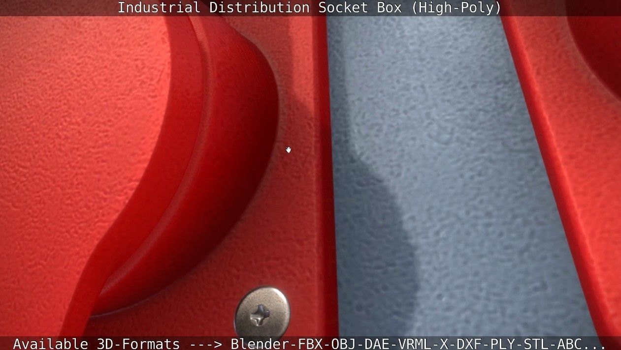Industrial Distribution Socket Box High-Poly 3D model_31