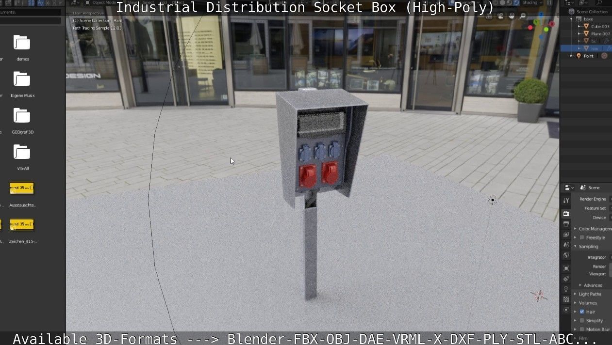 Industrial Distribution Socket Box High-Poly 3D model_100
