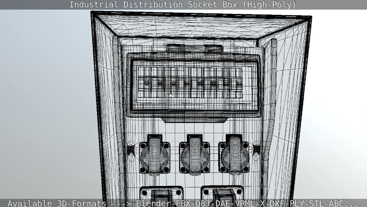 Industrial Distribution Socket Box High-Poly 3D model_57
