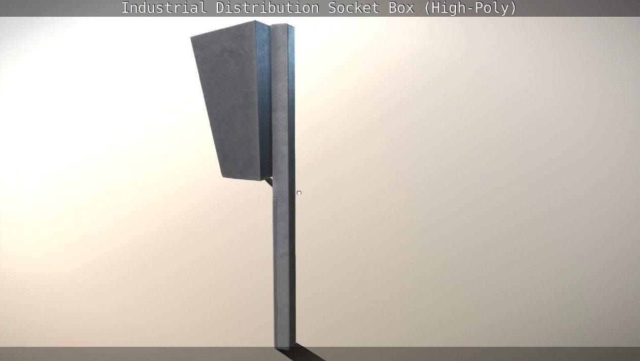 Industrial Distribution Socket Box High-Poly 3D model_34