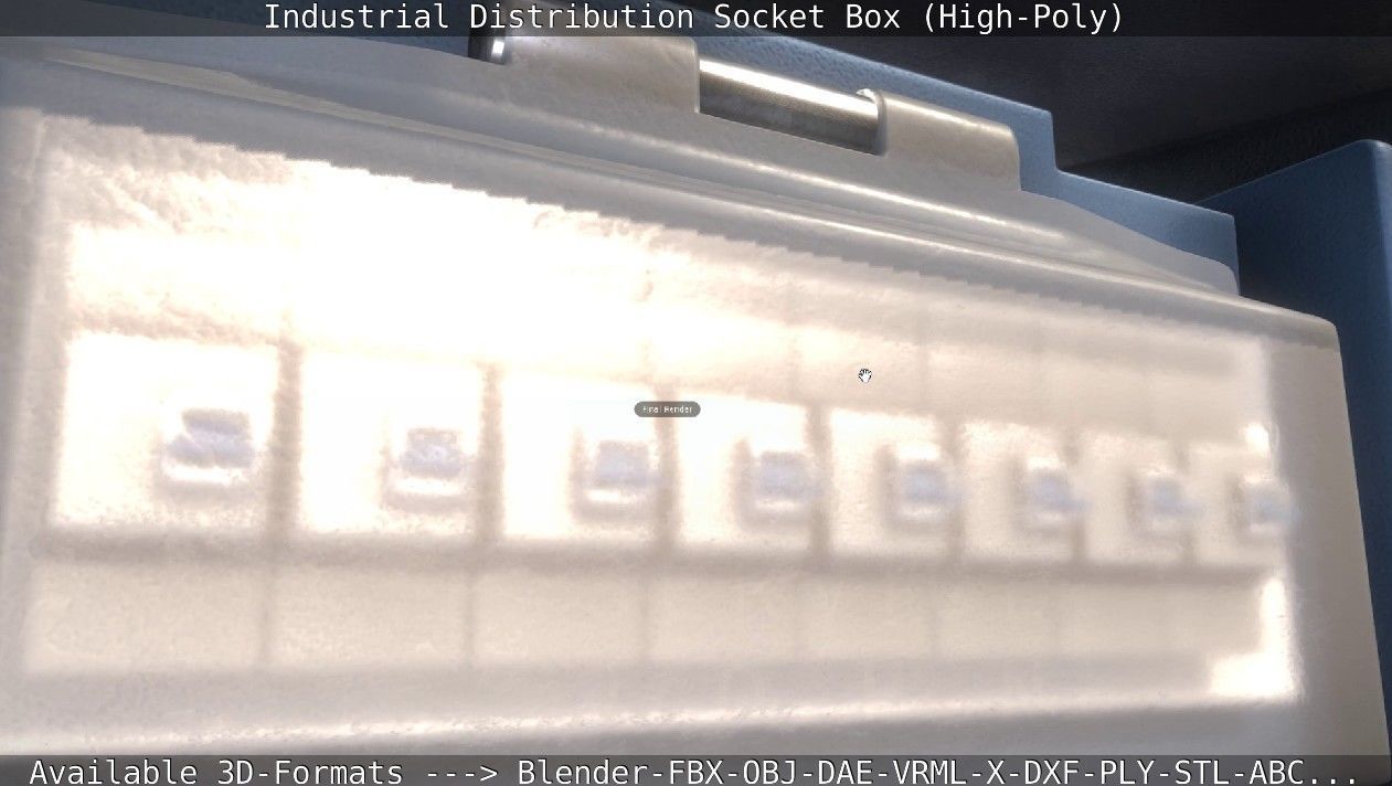 Industrial Distribution Socket Box High-Poly 3D model_70