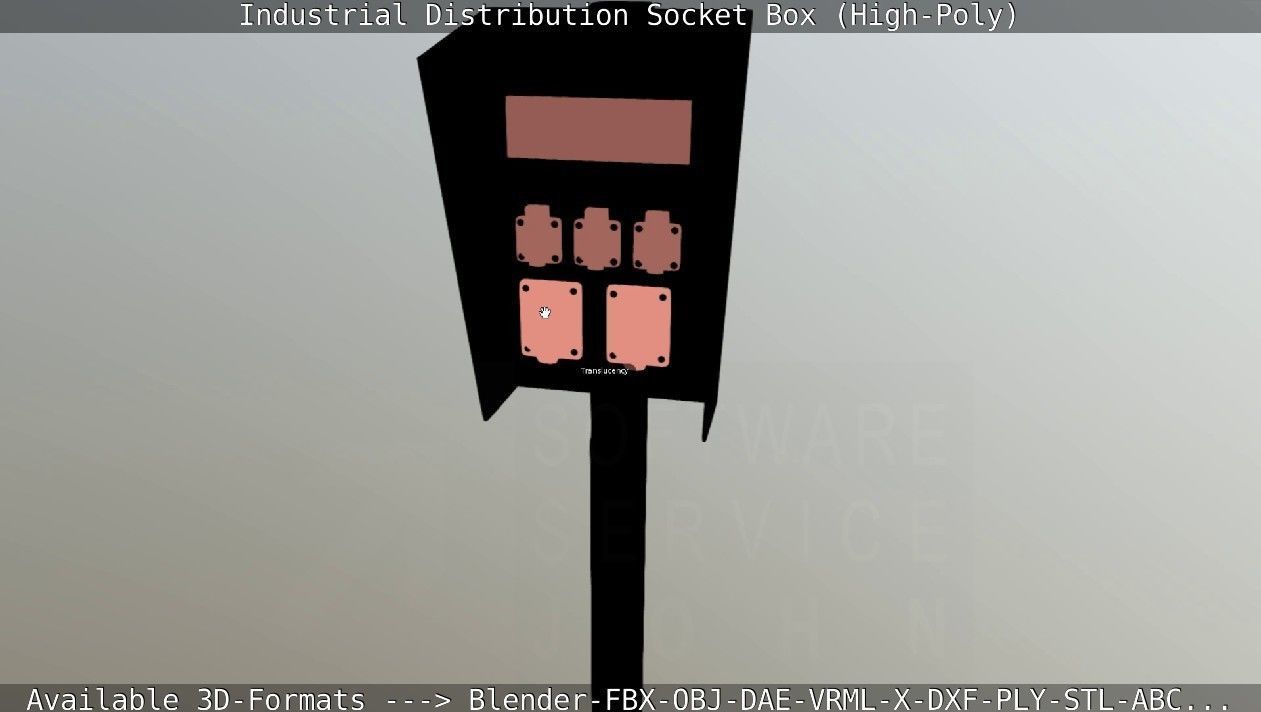 Industrial Distribution Socket Box High-Poly 3D model_55