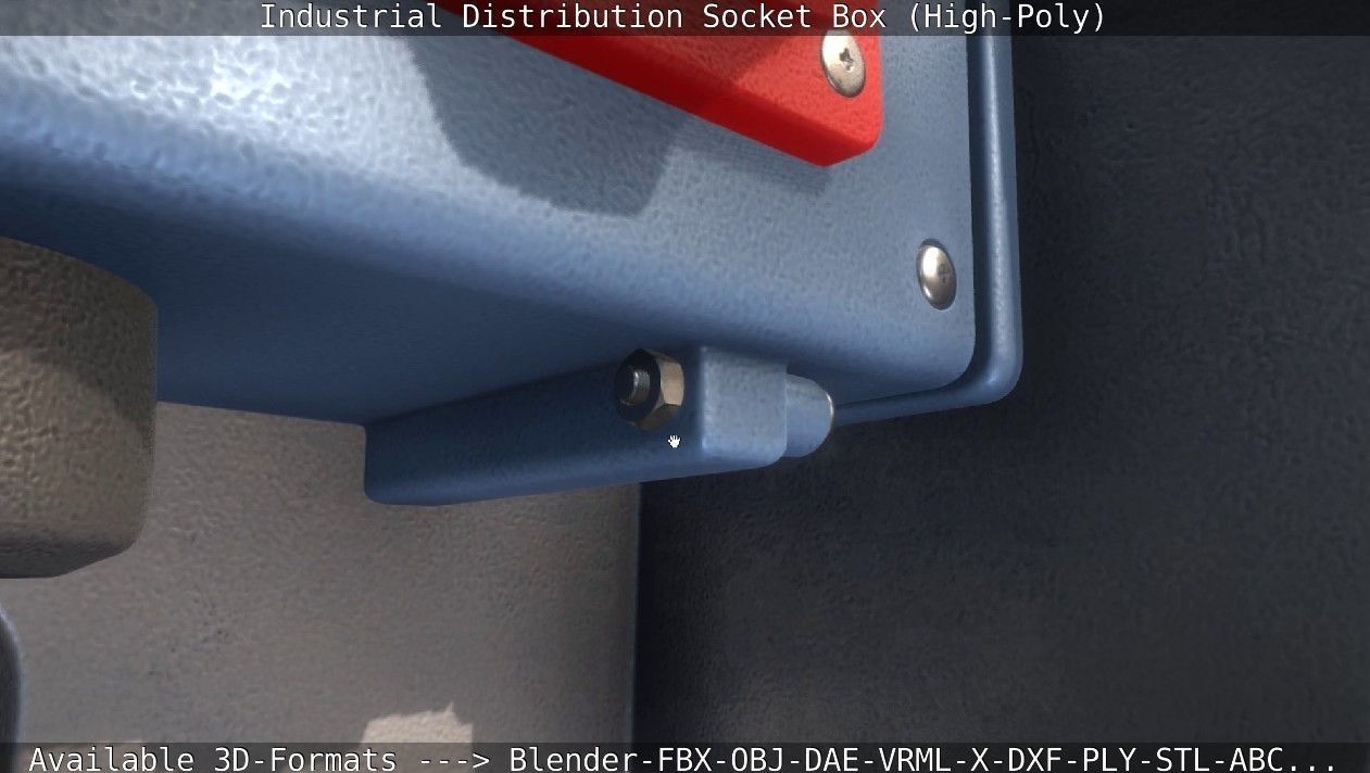 Industrial Distribution Socket Box High-Poly 3D model_65
