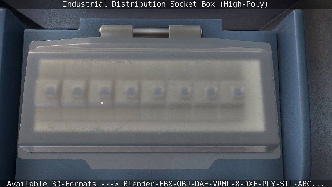 Industrial Distribution Socket Box High-Poly 3D model_32