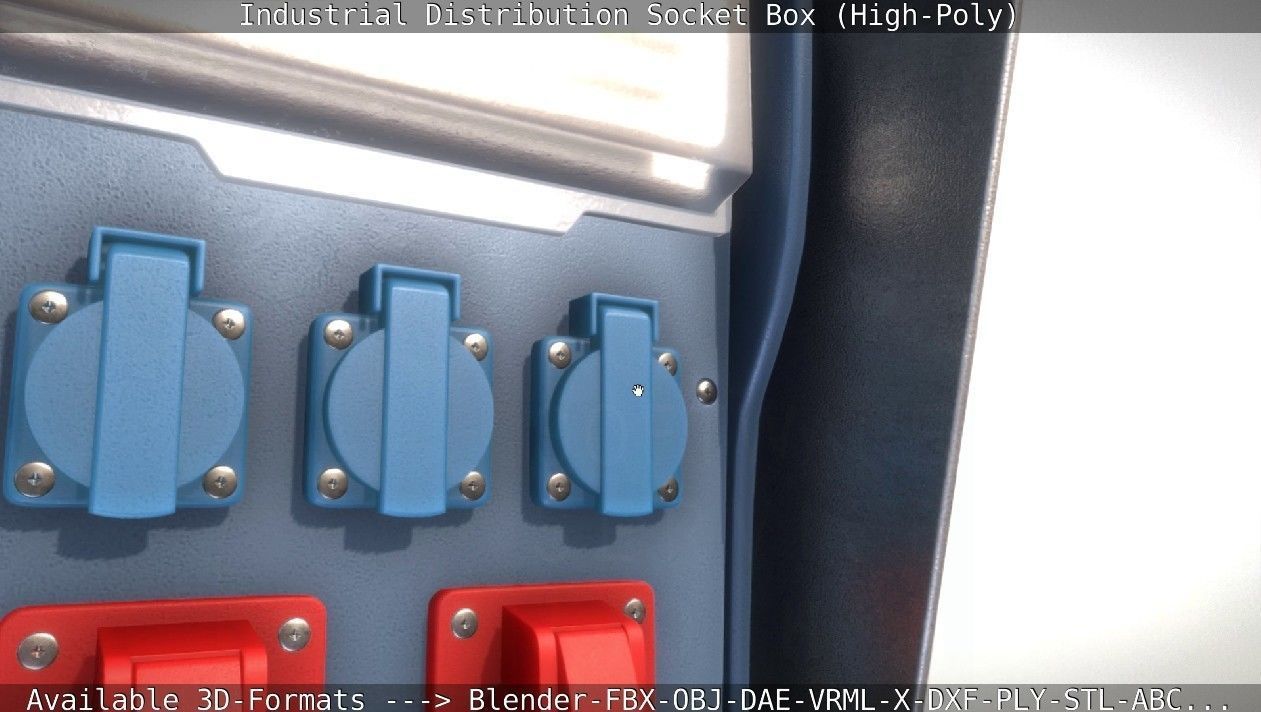 Industrial Distribution Socket Box High-Poly 3D model_81