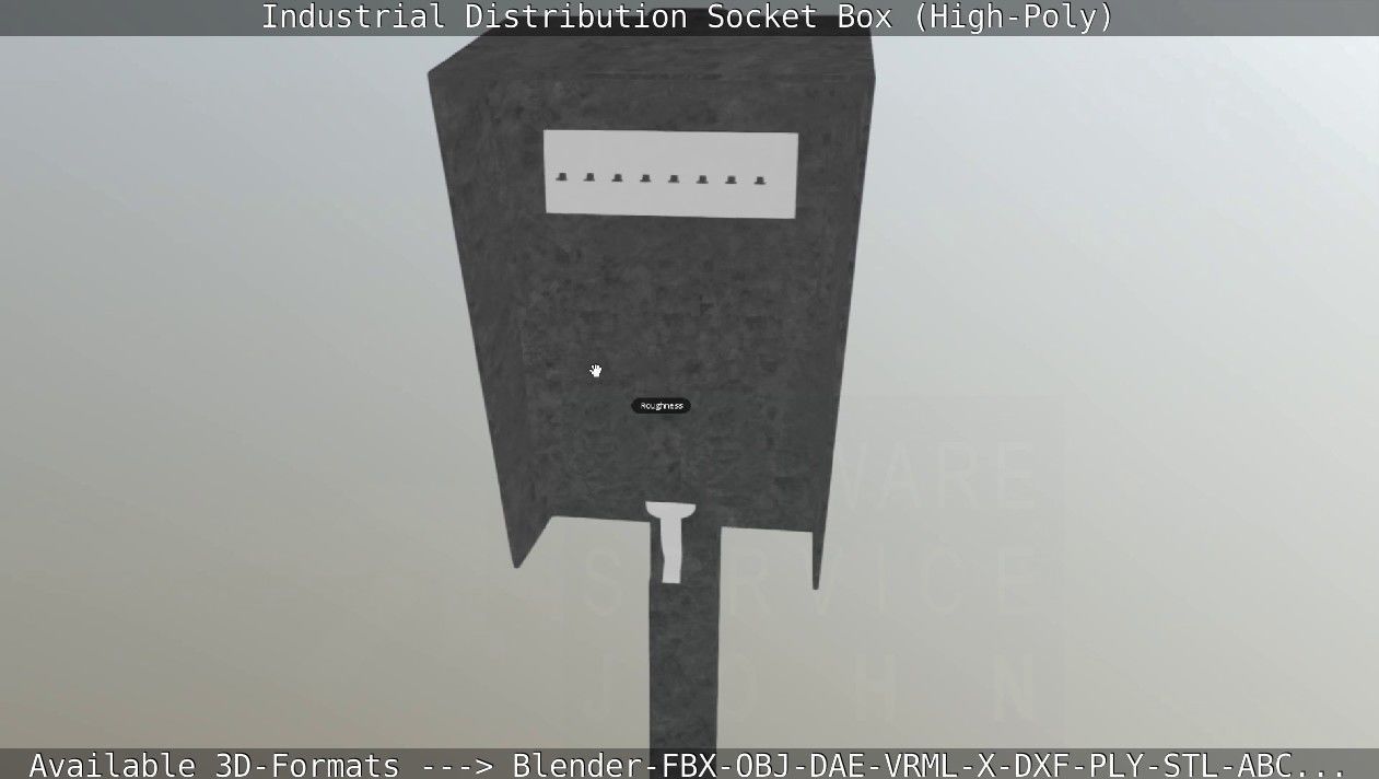 Industrial Distribution Socket Box High-Poly 3D model_51