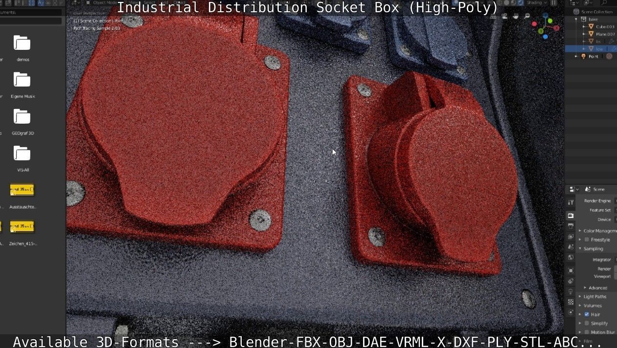 Industrial Distribution Socket Box High-Poly 3D model_89
