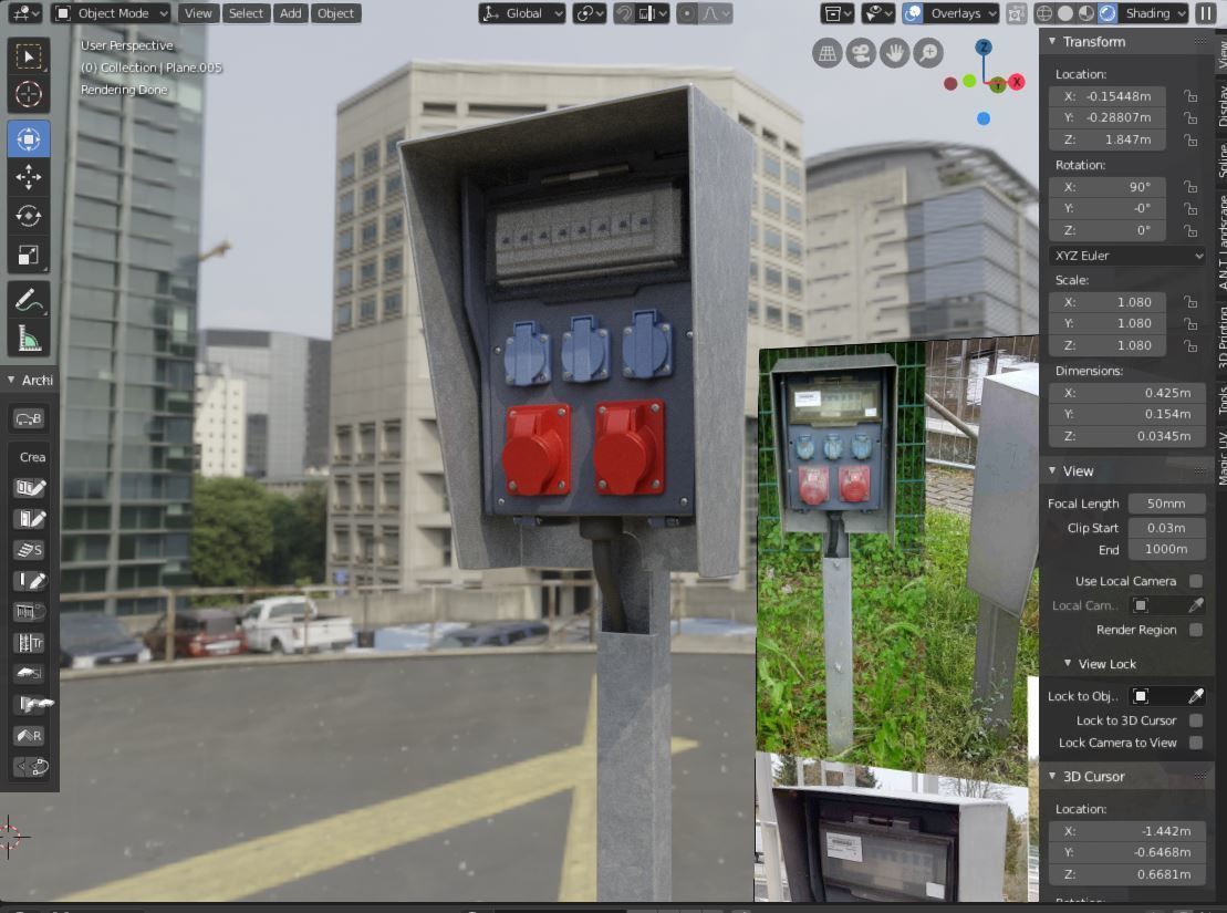 Industrial Distribution Socket Box High-Poly 3D model_6