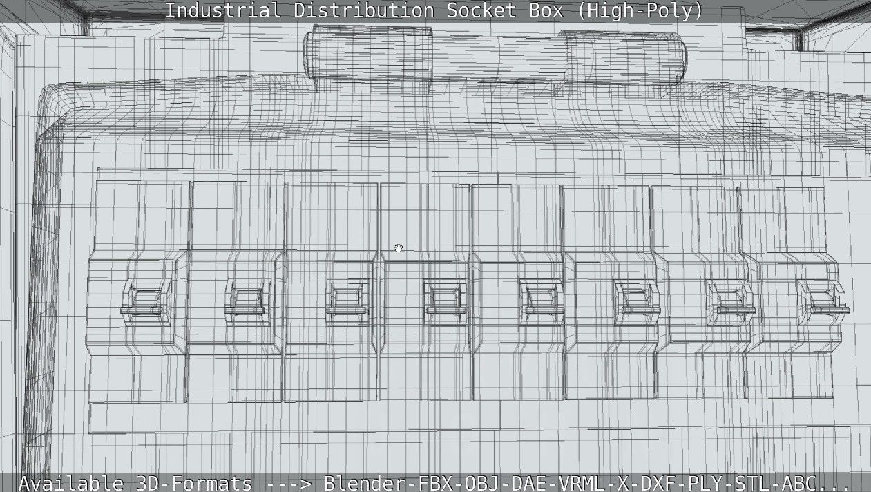 Industrial Distribution Socket Box High-Poly 3D model_84