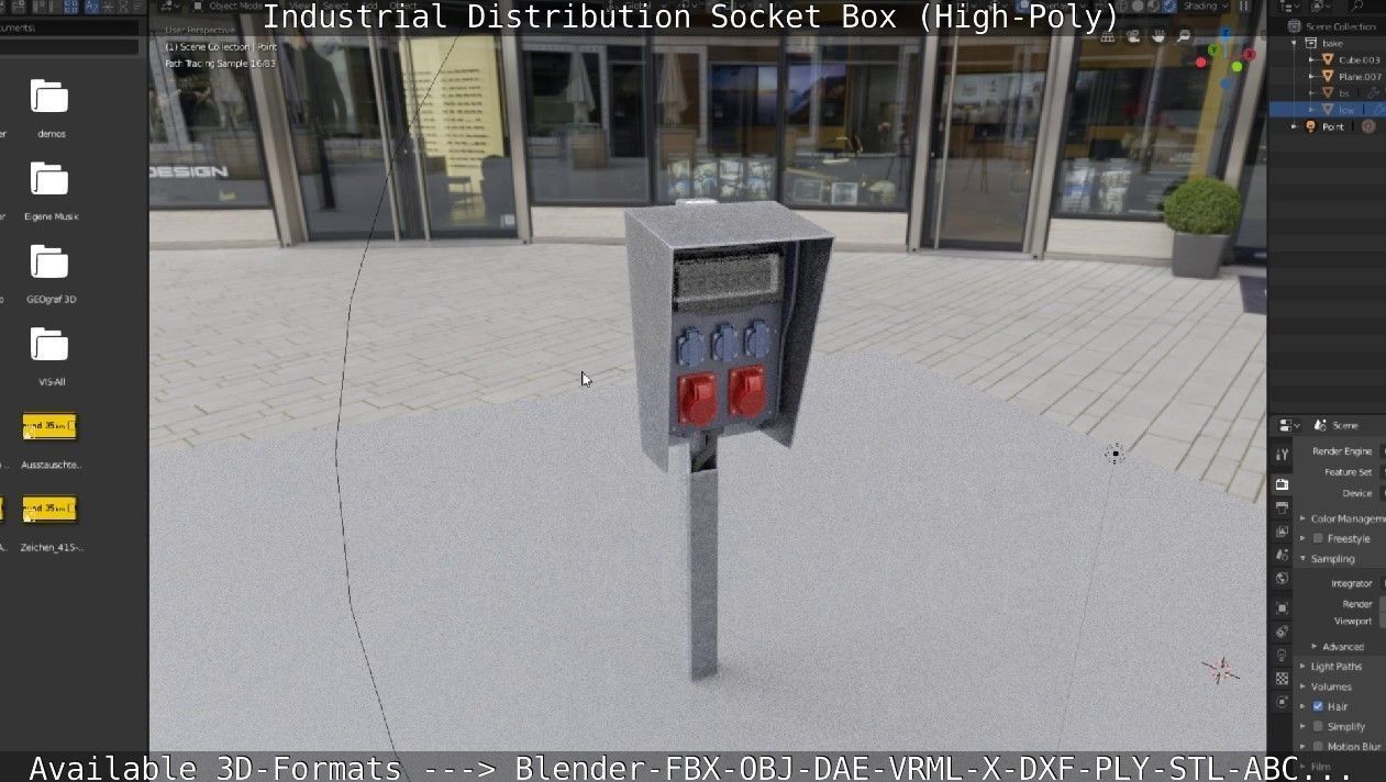 Industrial Distribution Socket Box High-Poly 3D model_103