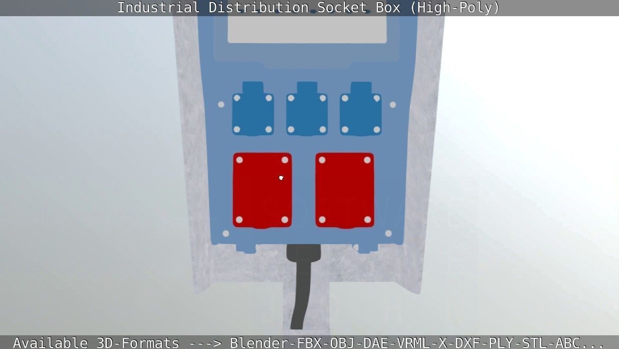 Industrial Distribution Socket Box High-Poly 3D model_105