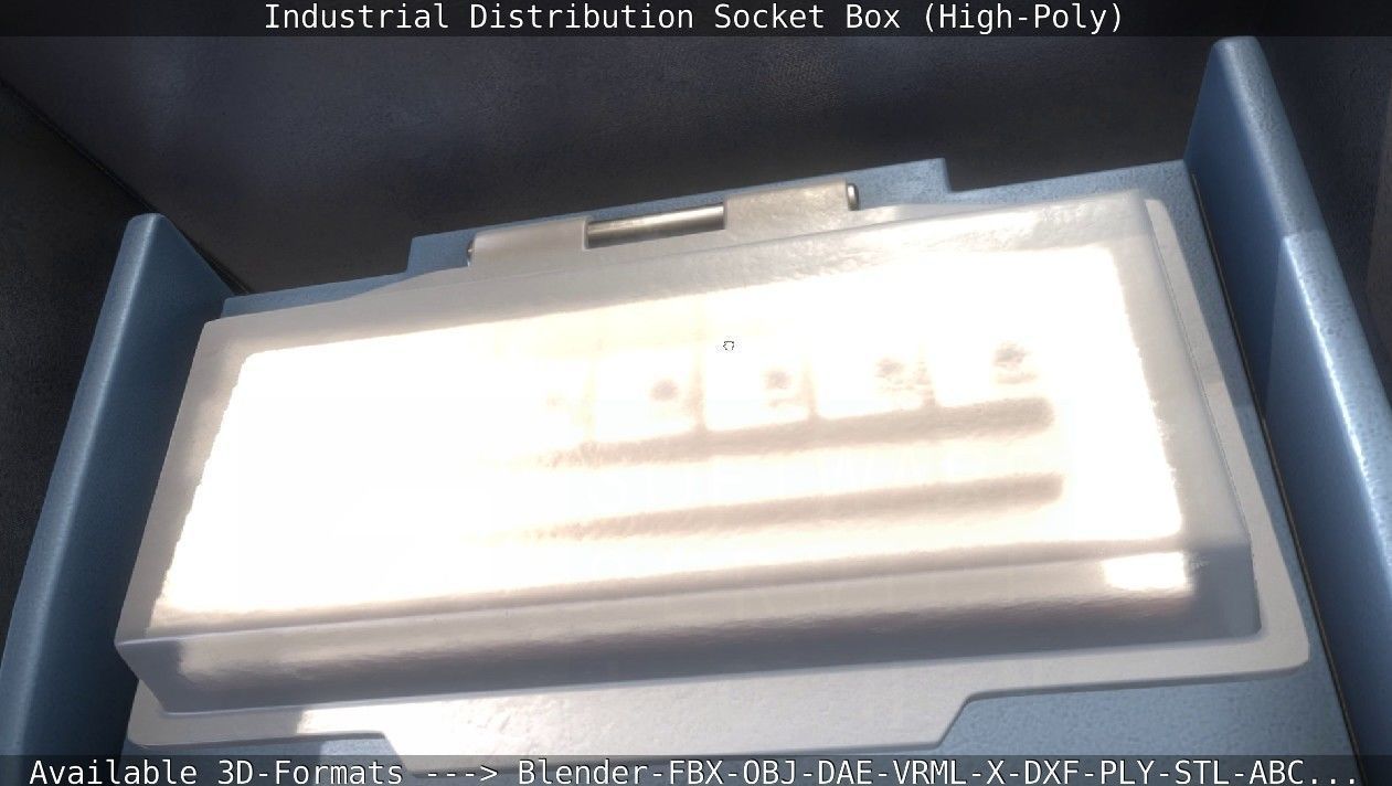 Industrial Distribution Socket Box High-Poly 3D model_45