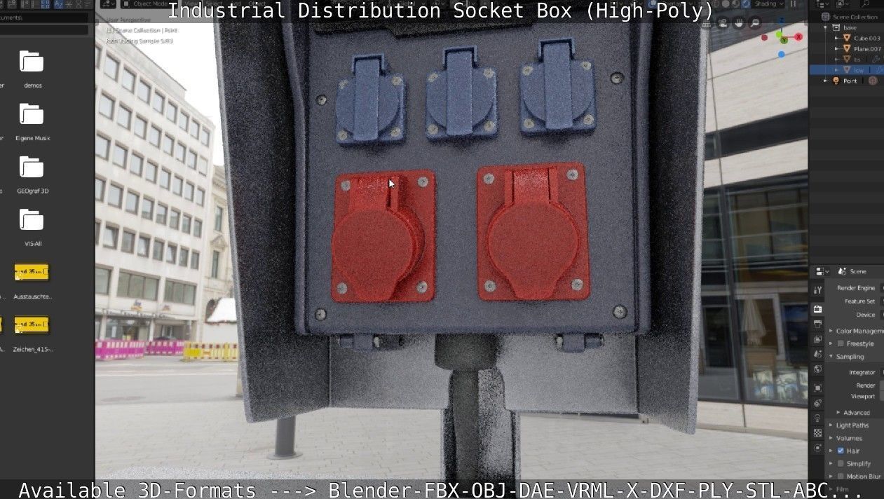 Industrial Distribution Socket Box High-Poly 3D model_64