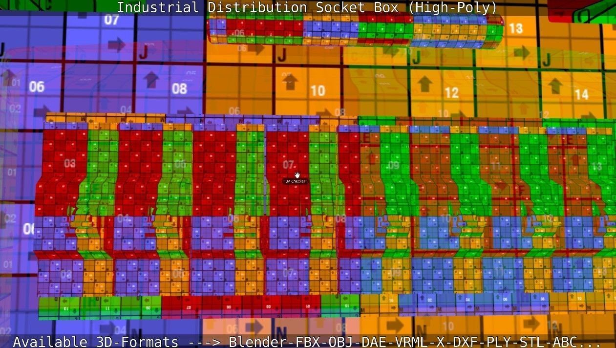Industrial Distribution Socket Box High-Poly 3D model_58