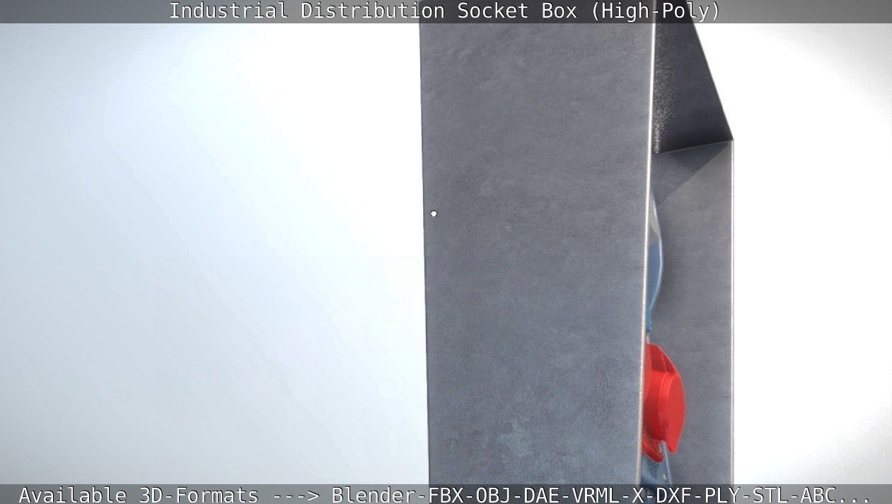 Industrial Distribution Socket Box High-Poly 3D model_44