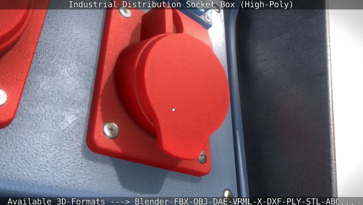 Industrial Distribution Socket Box High-Poly 3D model_93