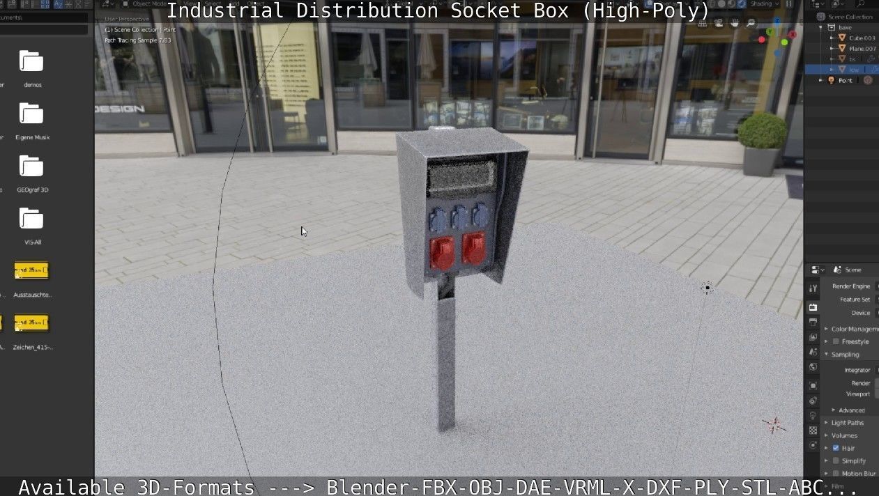 Industrial Distribution Socket Box High-Poly 3D model_41