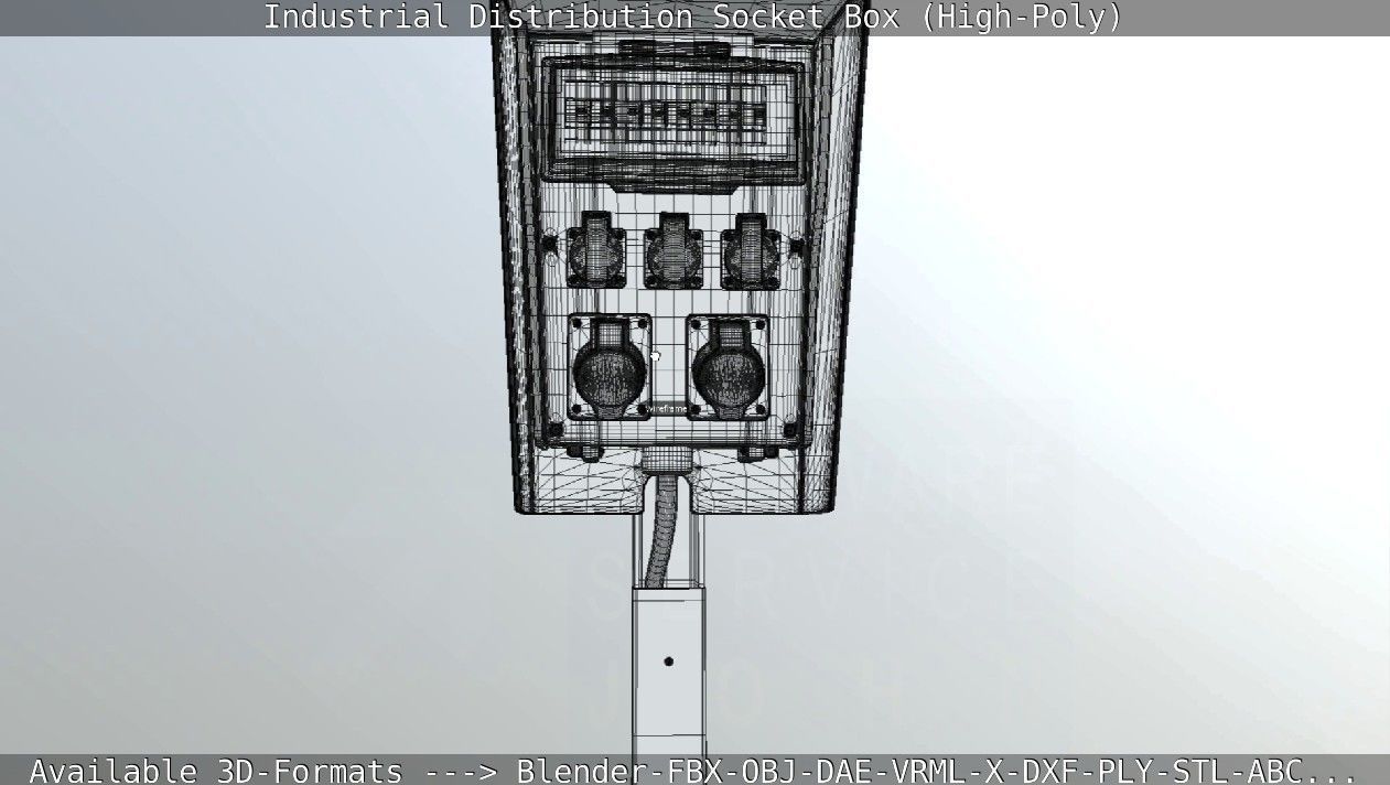Industrial Distribution Socket Box High-Poly 3D model_63