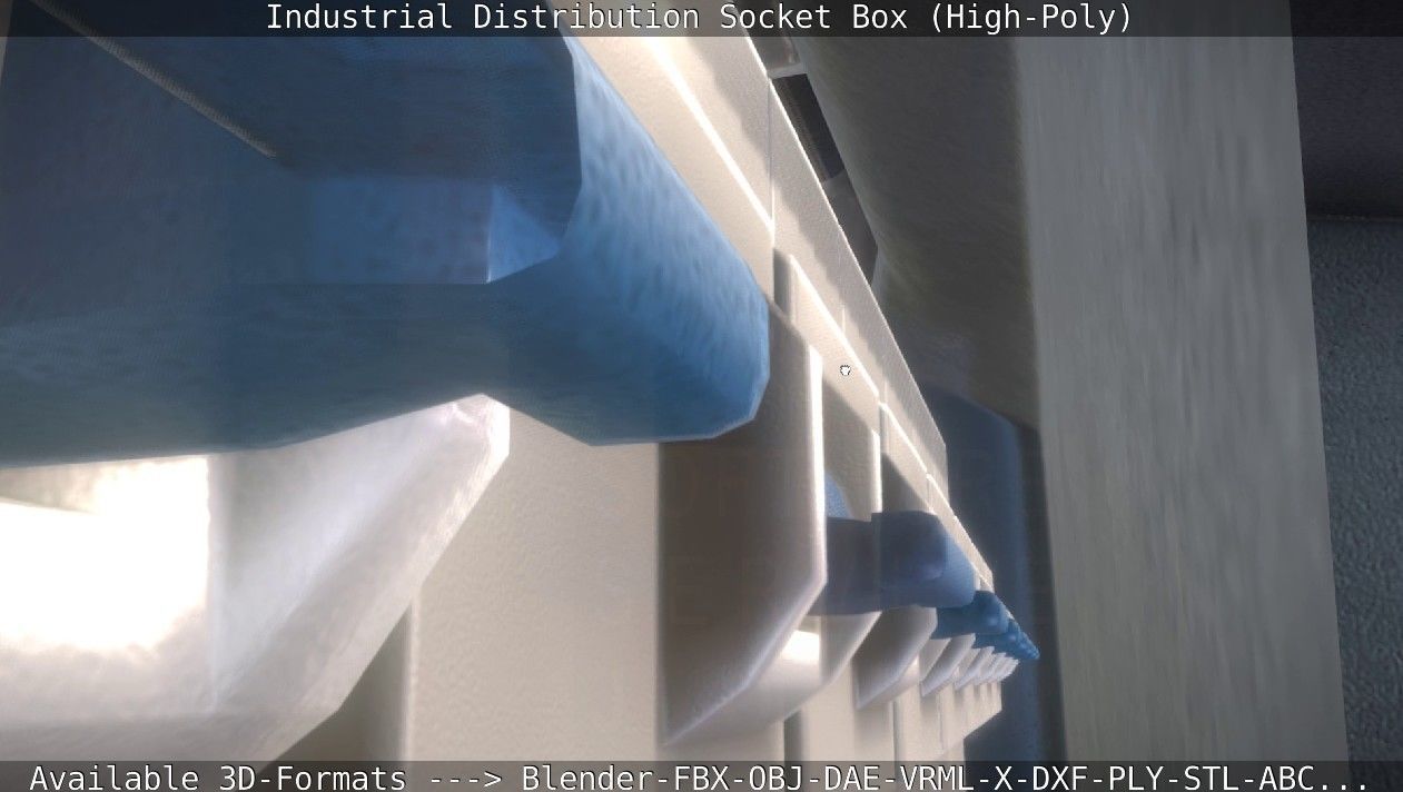 Industrial Distribution Socket Box High-Poly 3D model_73