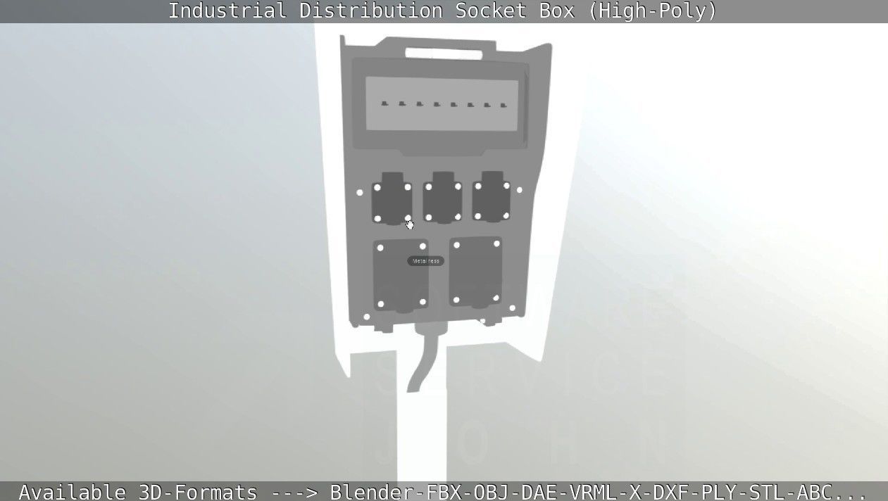 Industrial Distribution Socket Box High-Poly 3D model_50