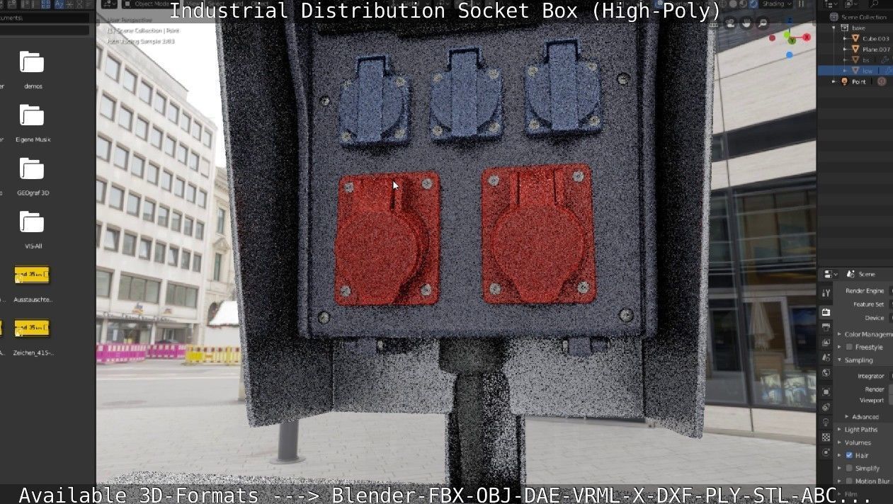 Industrial Distribution Socket Box High-Poly 3D model_85