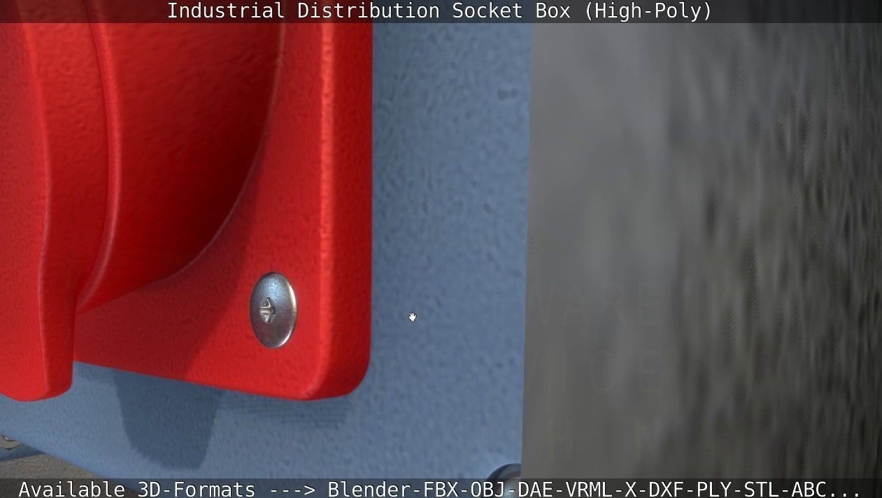 Industrial Distribution Socket Box High-Poly 3D model_53