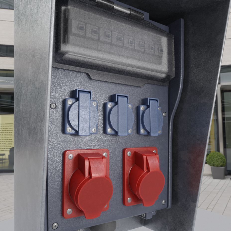 Industrial Distribution Socket Box High-Poly 3D model_3