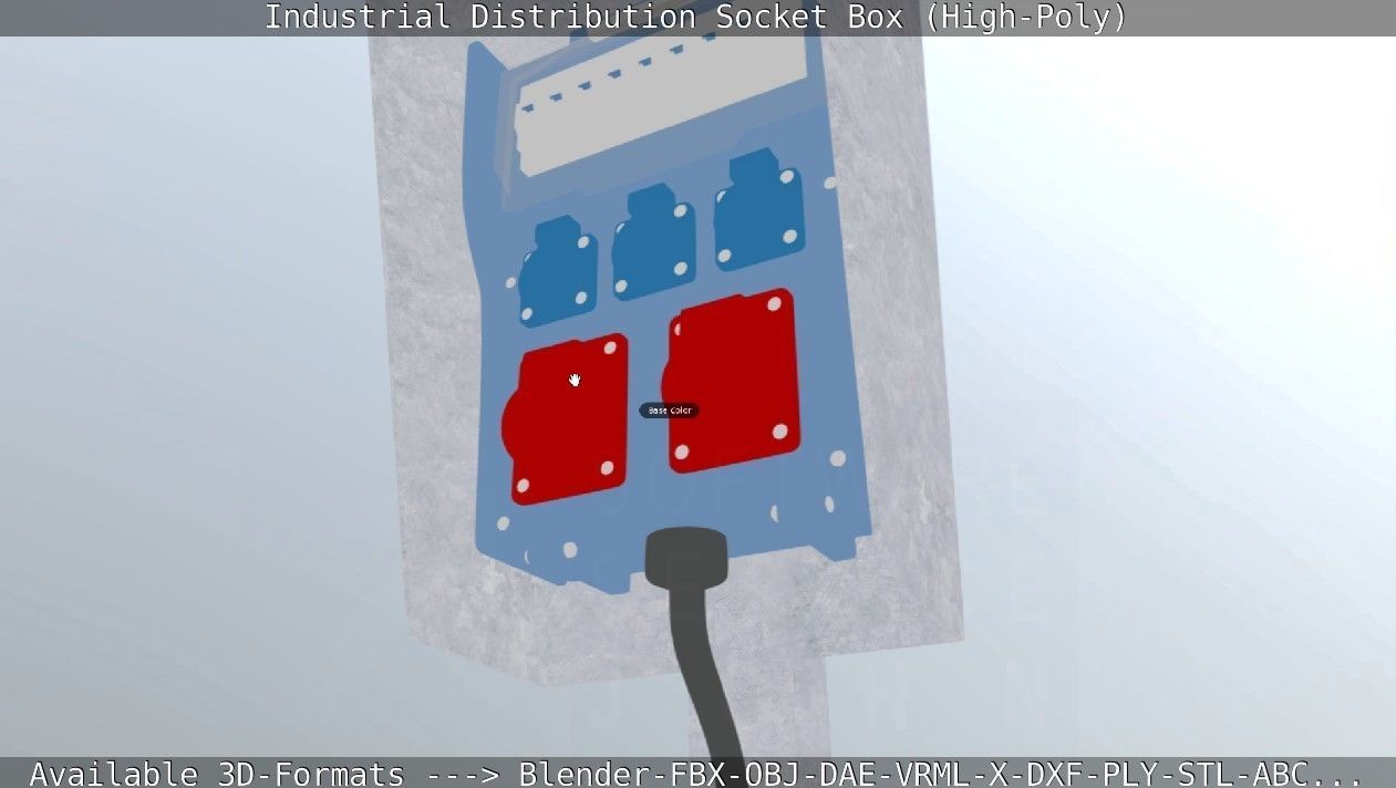 Industrial Distribution Socket Box High-Poly 3D model_102