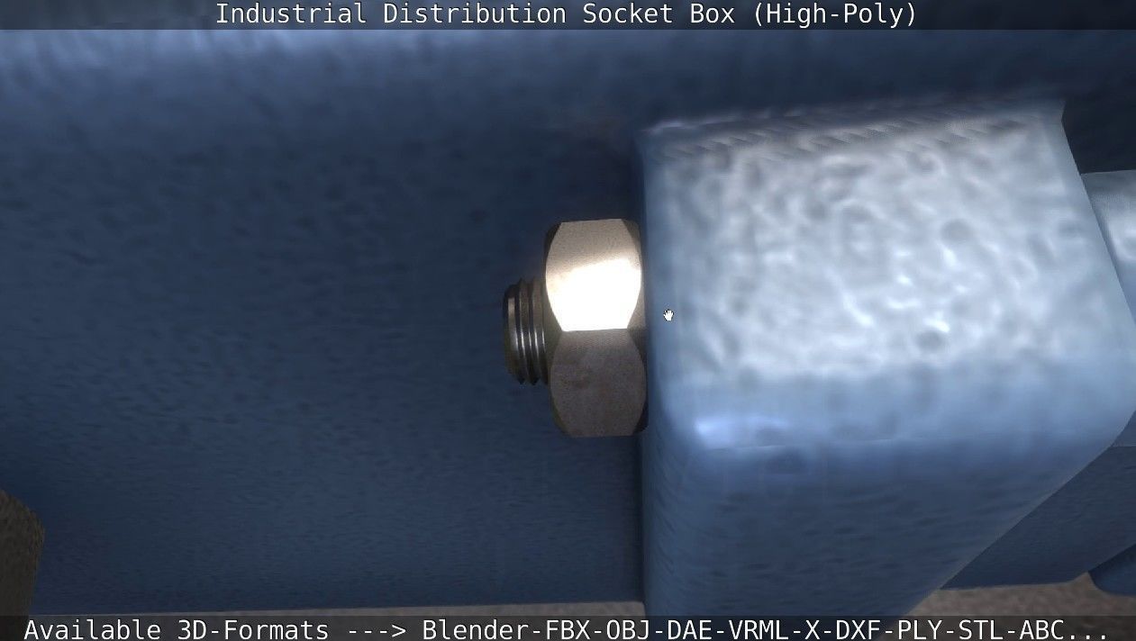 Industrial Distribution Socket Box High-Poly 3D model_48