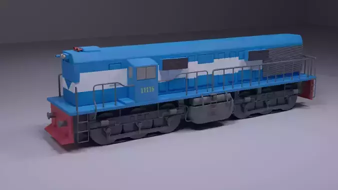 Train 3D model engine 3D model