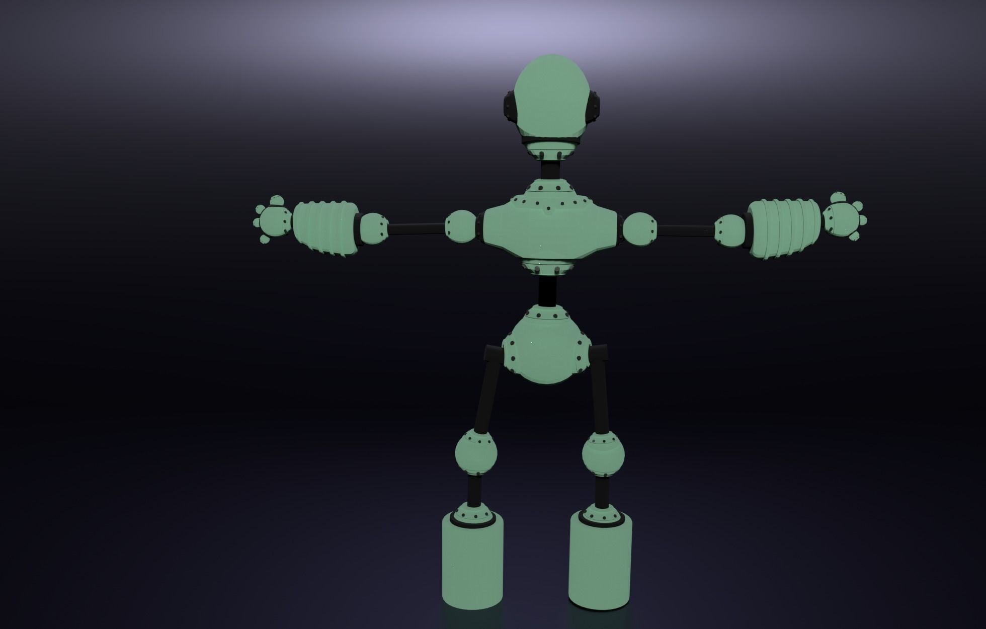 robot cccp Low-poly 3D model_4