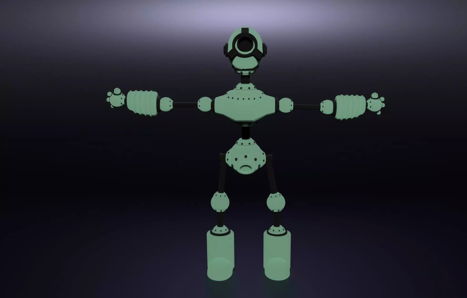 robot cccp Low-poly 3D model_0