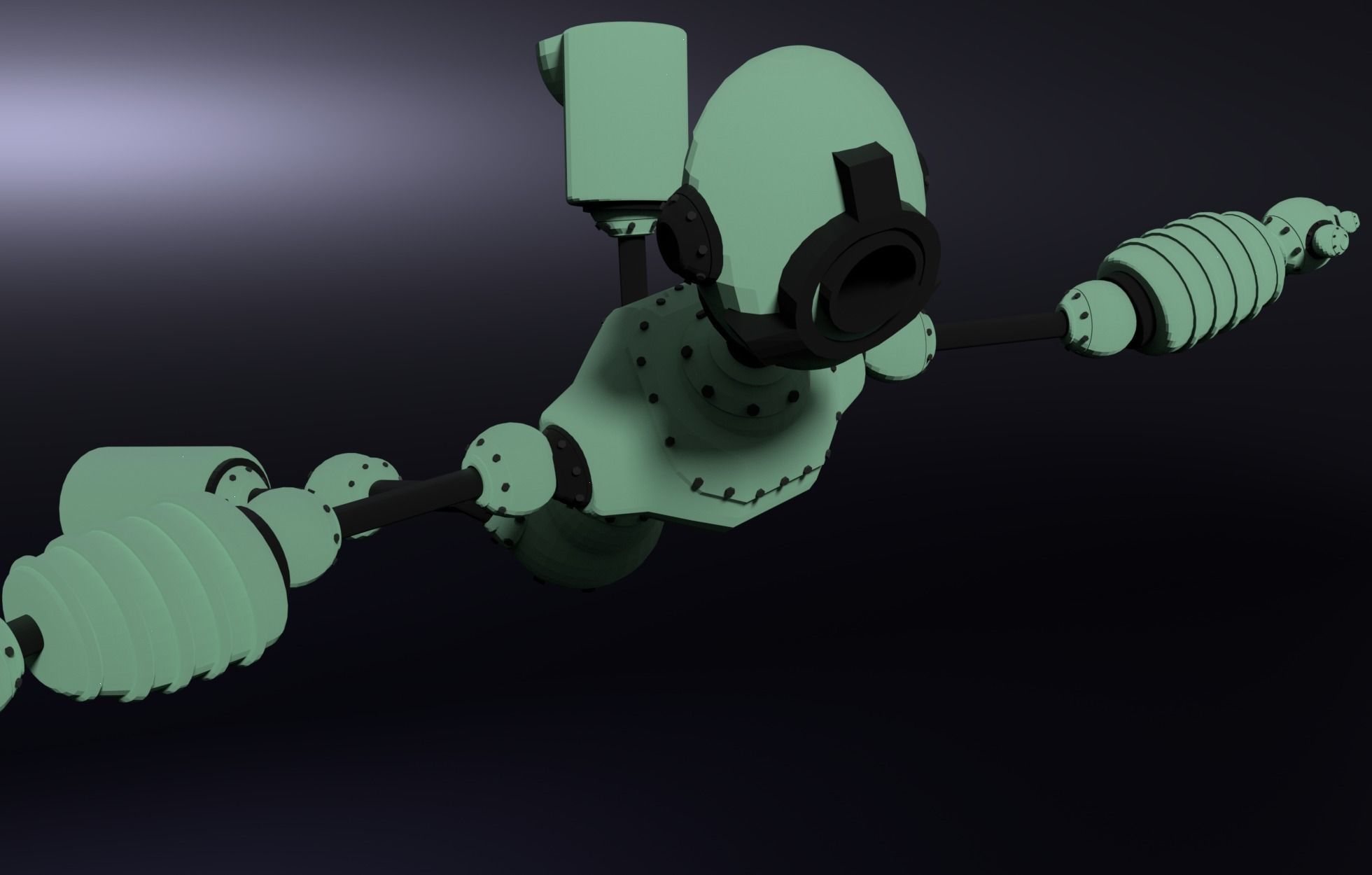 robot cccp Low-poly 3D model_7