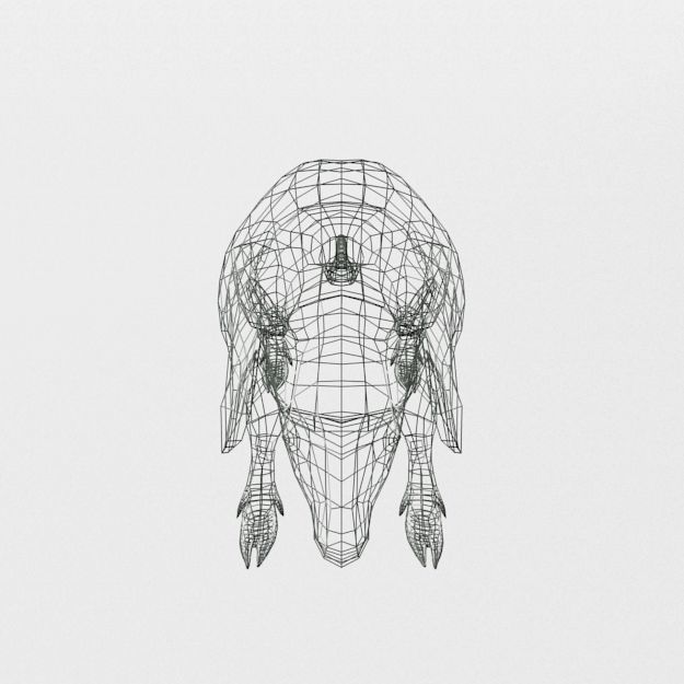 Armadillo Low-poly 3D model_6