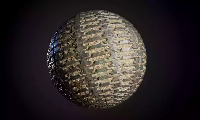 Tank Tred Military Dirty Seamless PBR Texture