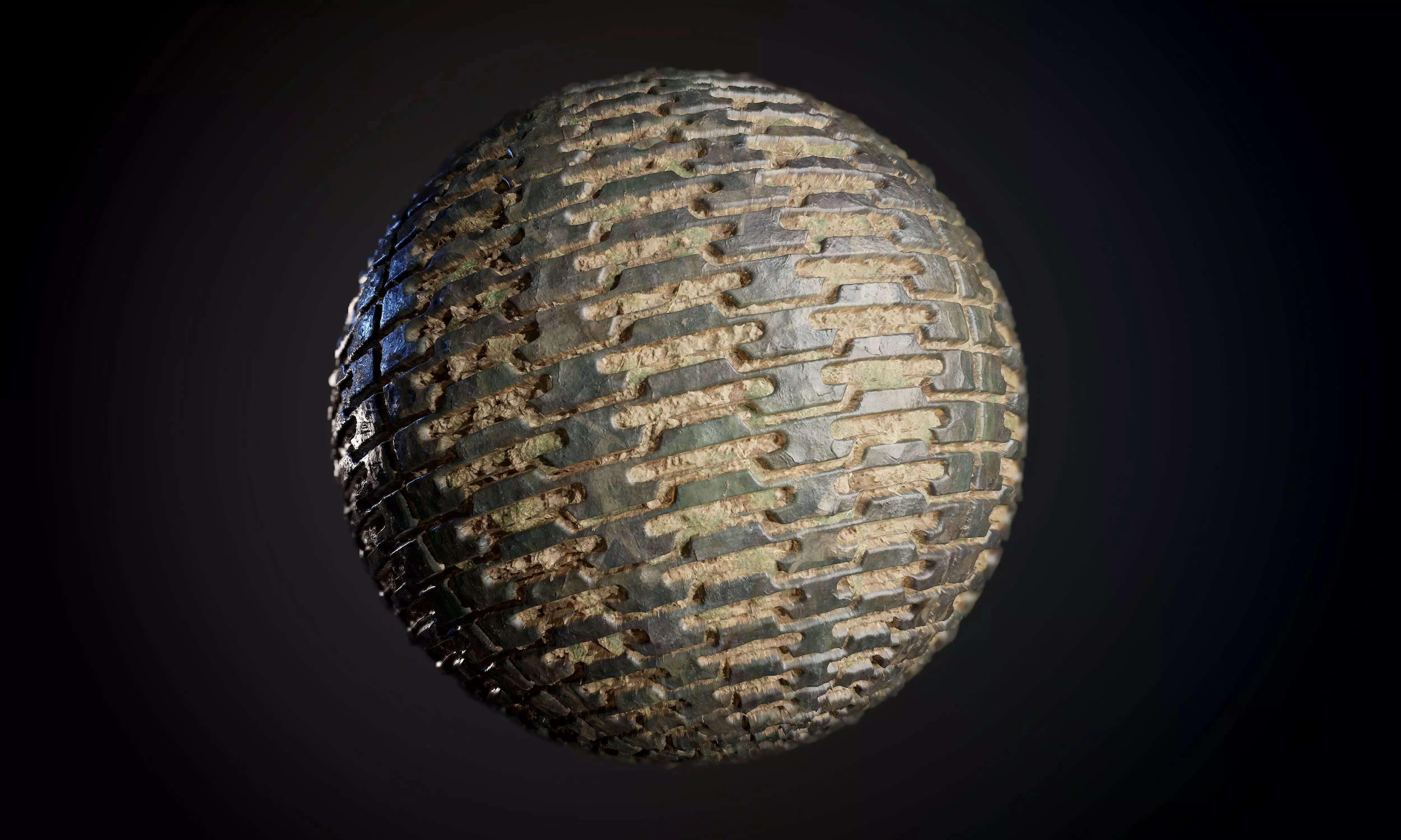 Tank Tred Military Dirty Seamless PBR Texture Texture