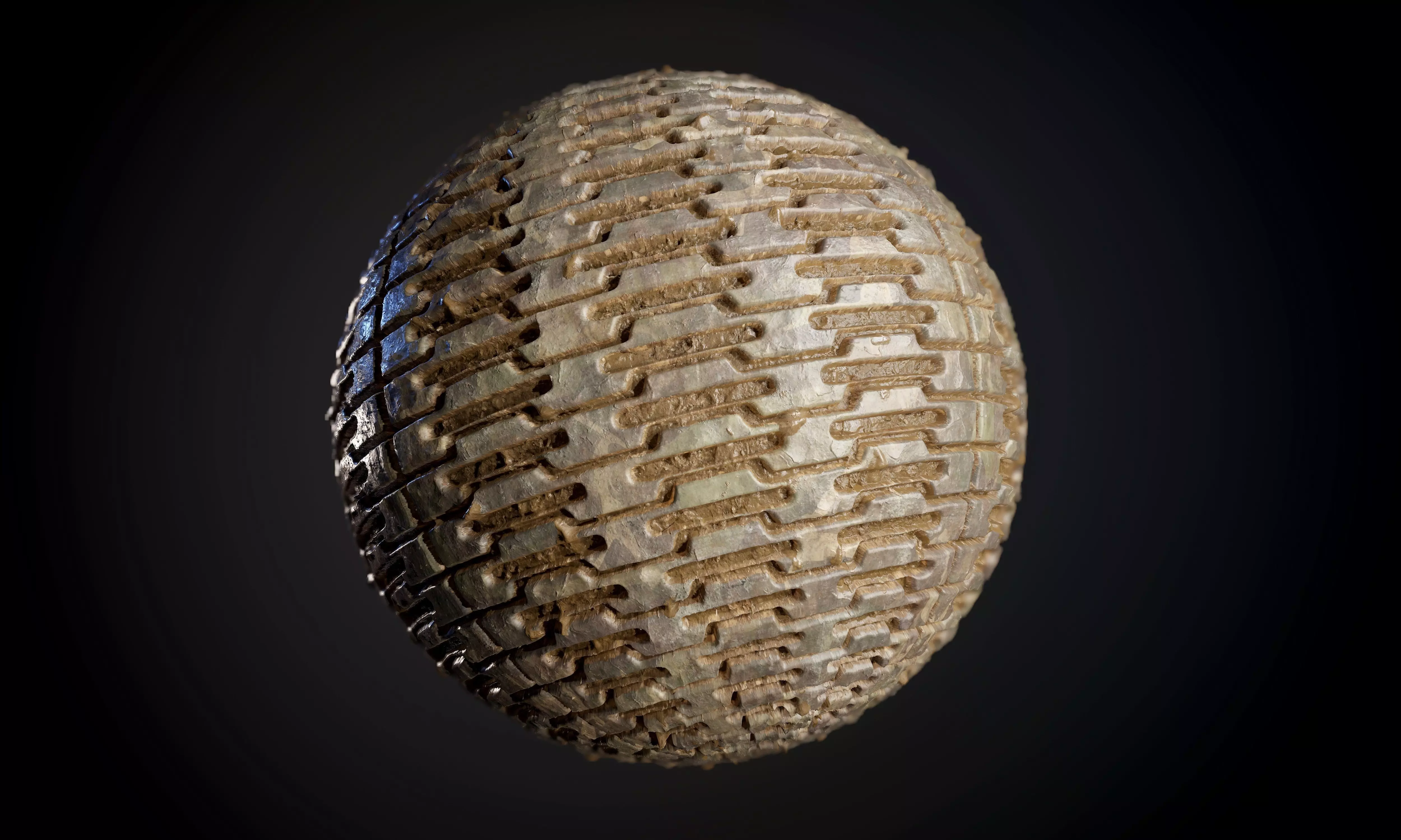 Tank Tred Military Dirty Seamless PBR Texture Texture_0