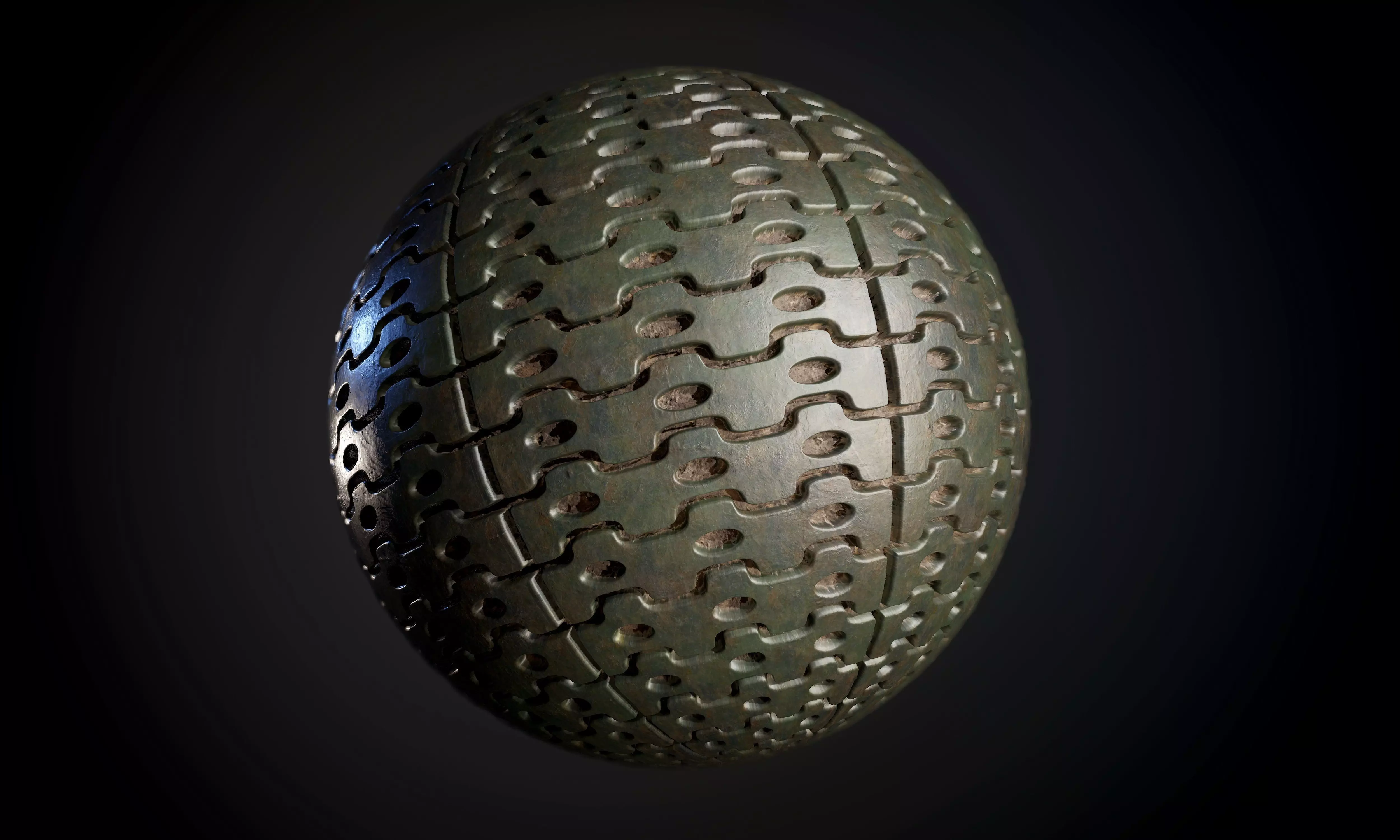 Tank Tred Military Dirty Seamless PBR Texture Texture