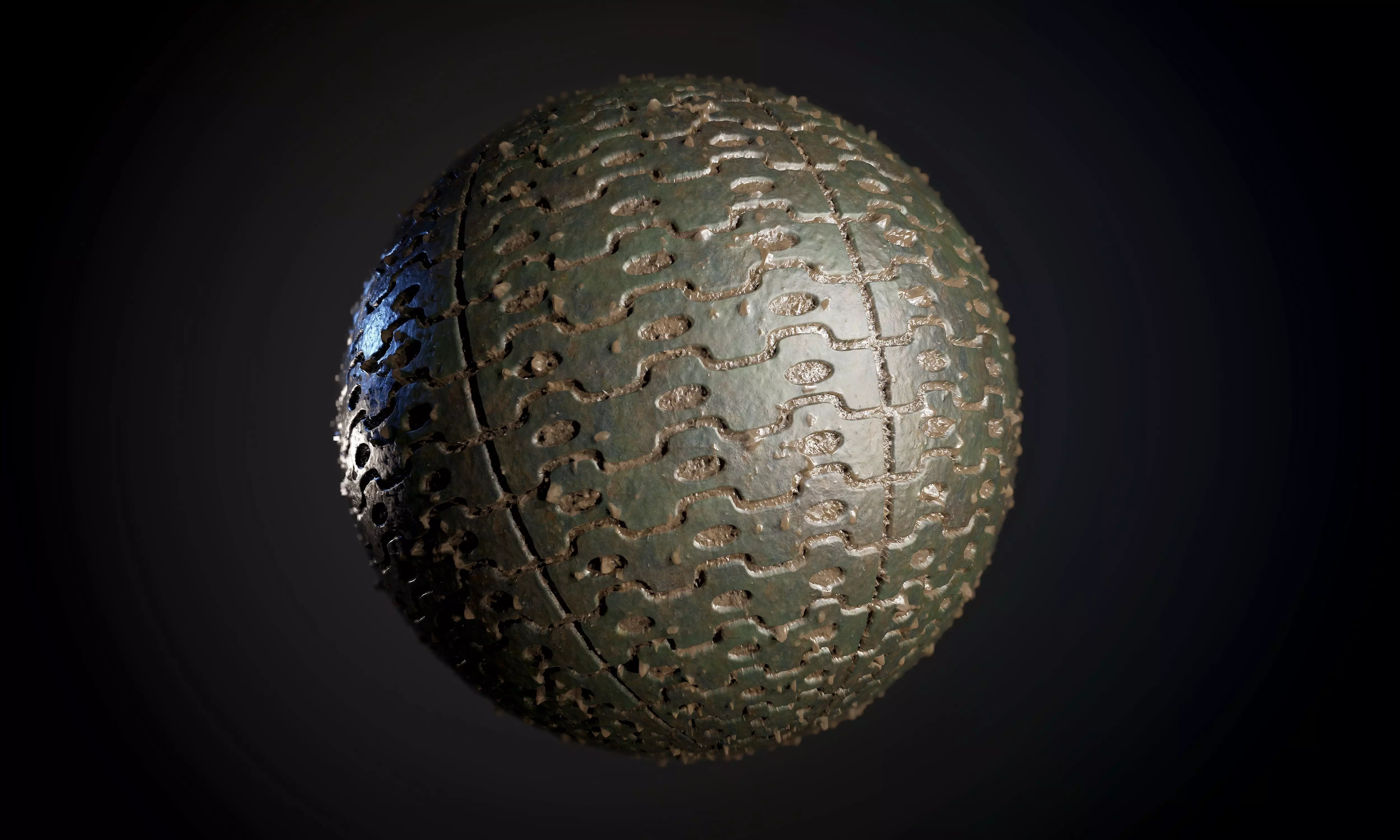 Tank Tred Military Dirty Seamless PBR Texture Texture_0