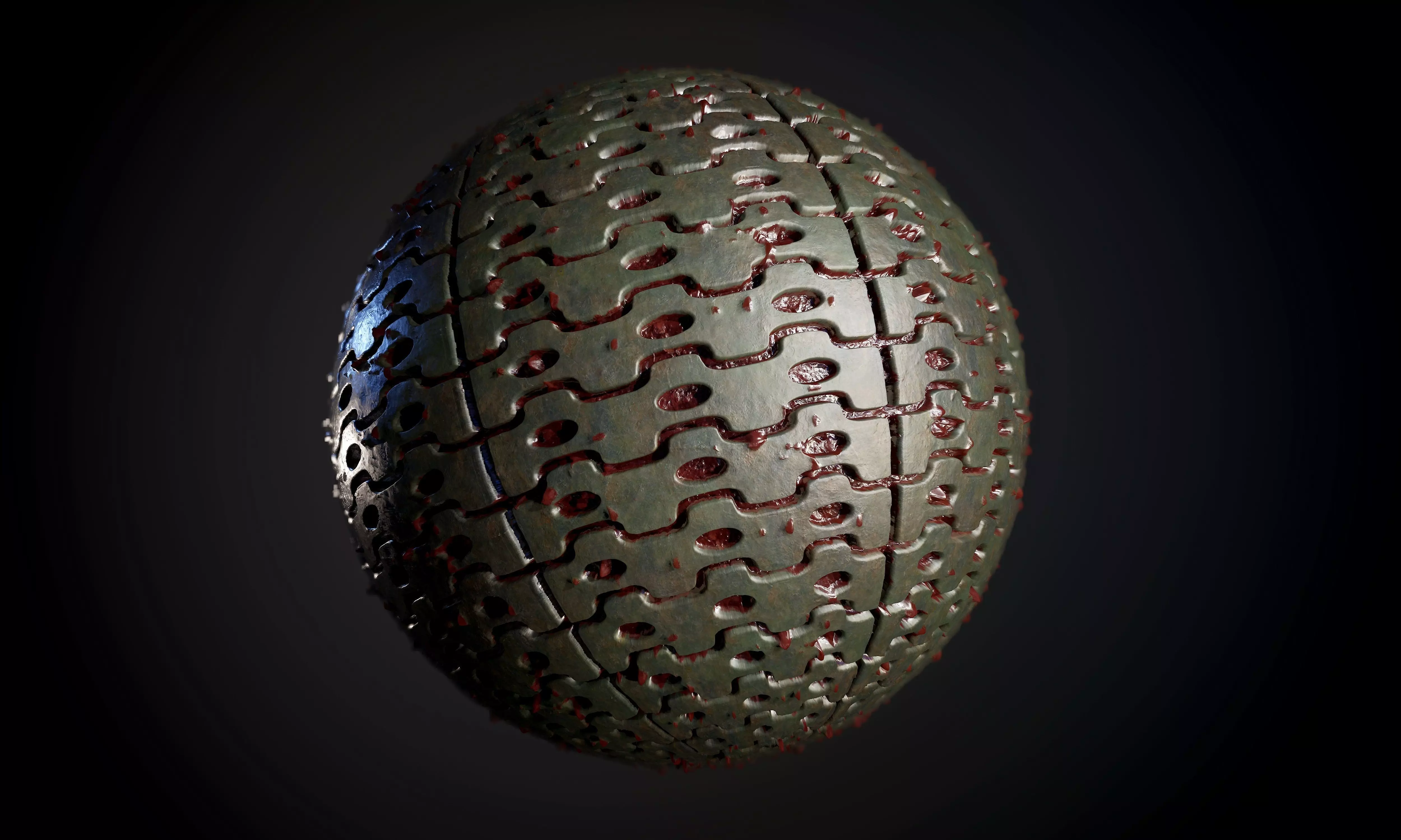 Tank Tred Military Dirty Seamless PBR Texture Texture_0