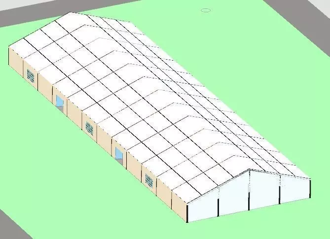 Industrial tent Free 3D model