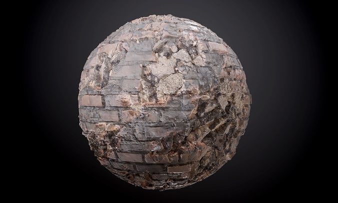 Brick Wall Sloppy Concrete Seamless PBR Texture Texture
