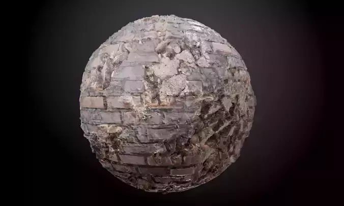 Brick Wall Sloppy Concrete Seamless PBR Texture Texture