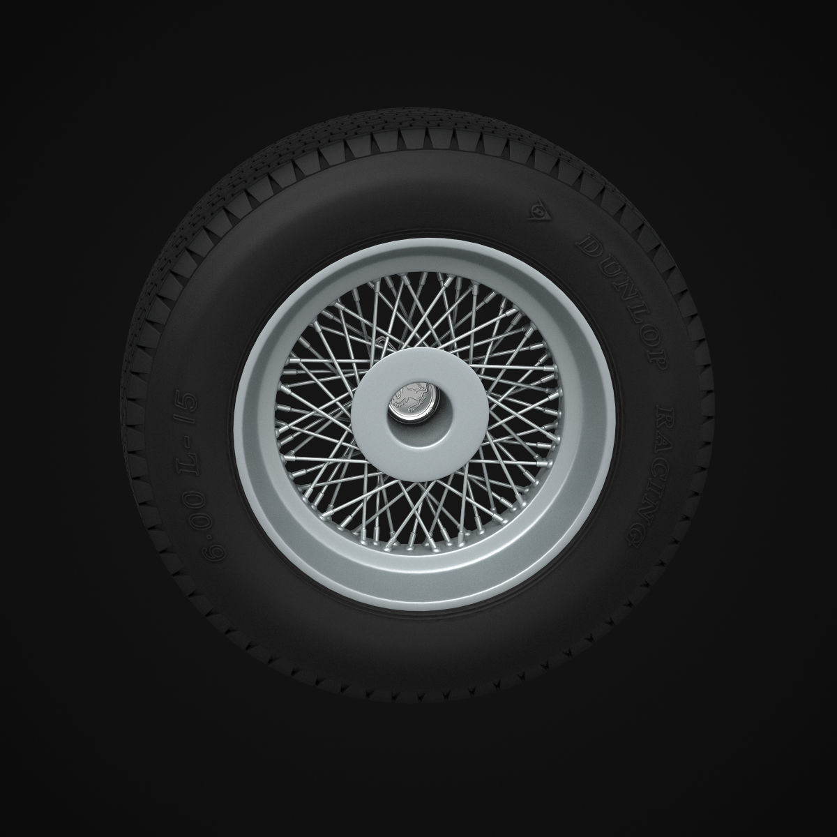 Dunlop CR65 tyres - Borrani rims 3D model_22
