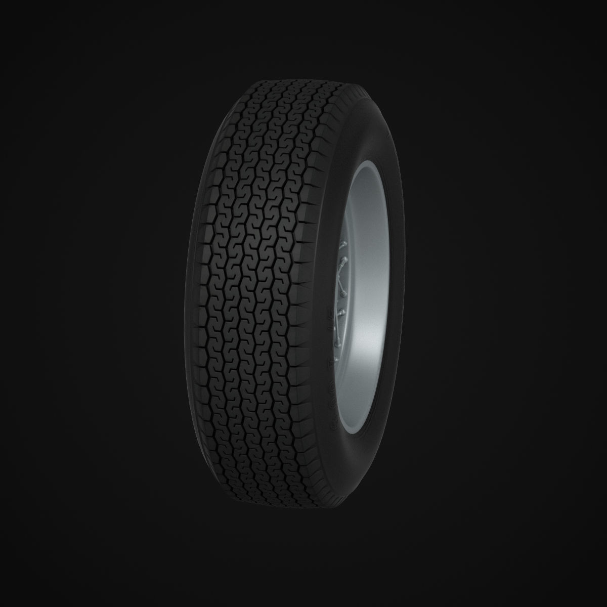 Dunlop CR65 tyres - Borrani rims 3D model_21