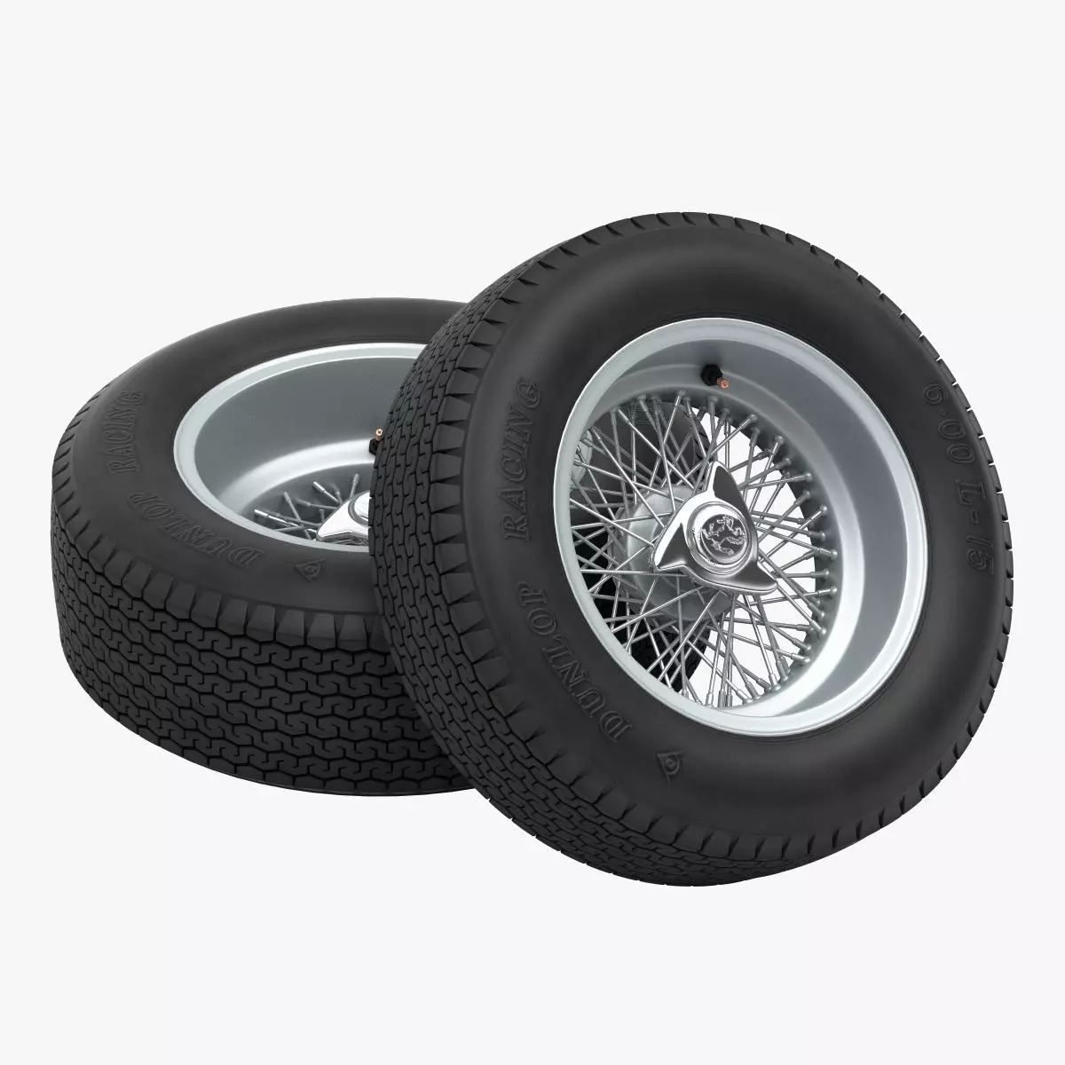 Dunlop CR65 tyres - Borrani rims 3D model_0