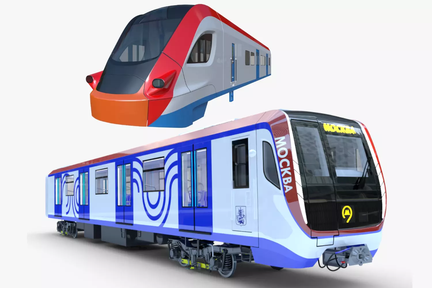 Moscow metro and Ivolga train 3D Model Collection_0